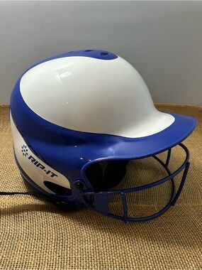 RIP-IT Softball Blue and White Batting Helmet S/M 6 6 7/8
